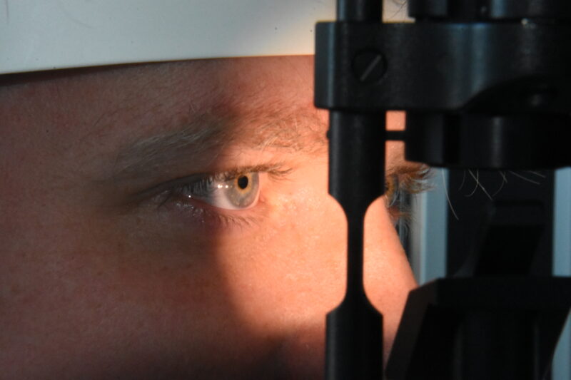 examen lampe à fente oeil